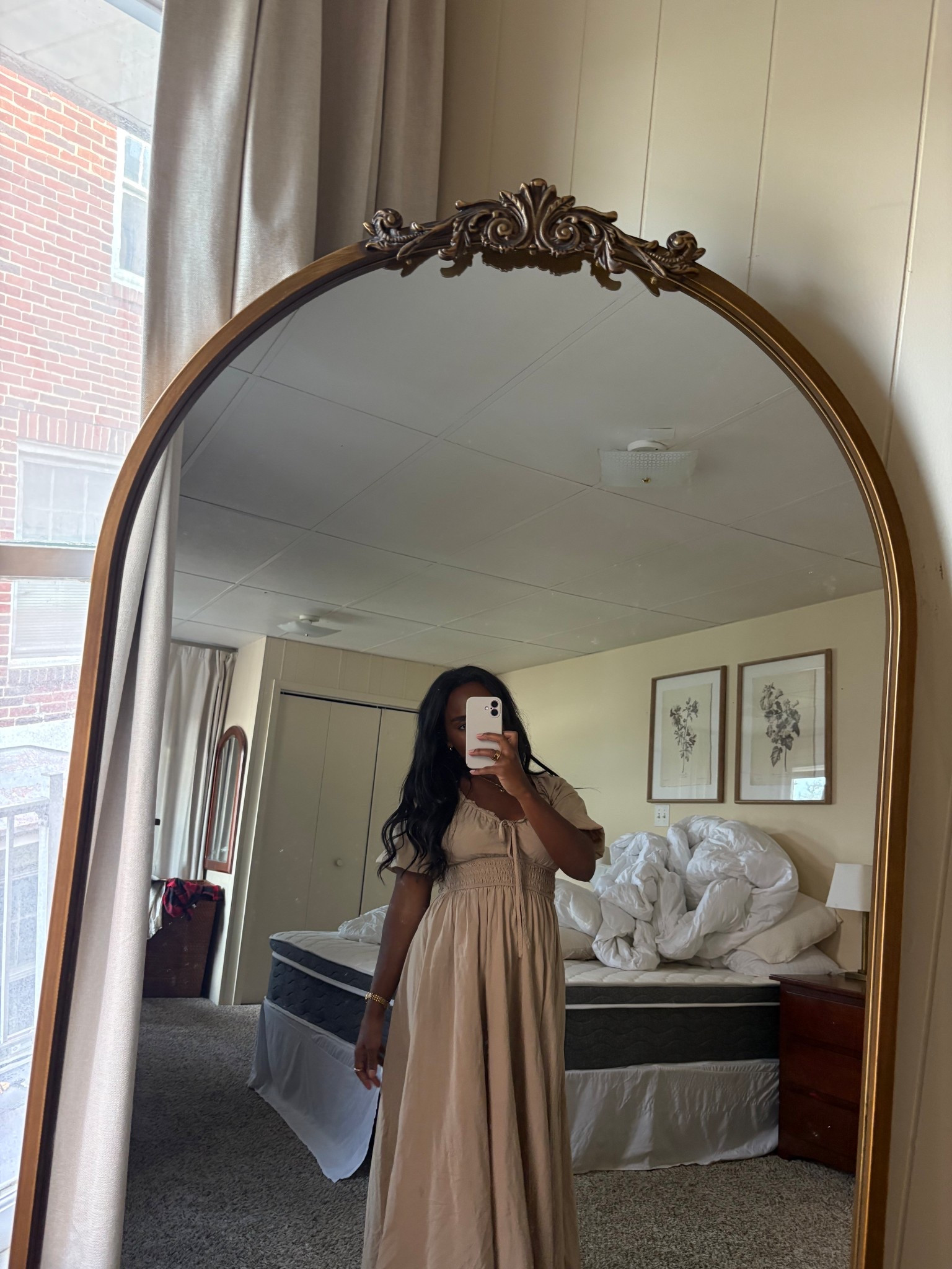 The most beautiful brown milk maid inspired dress 

Dress: small 

#LTKU #LTKStyleTip #LTKPetite
