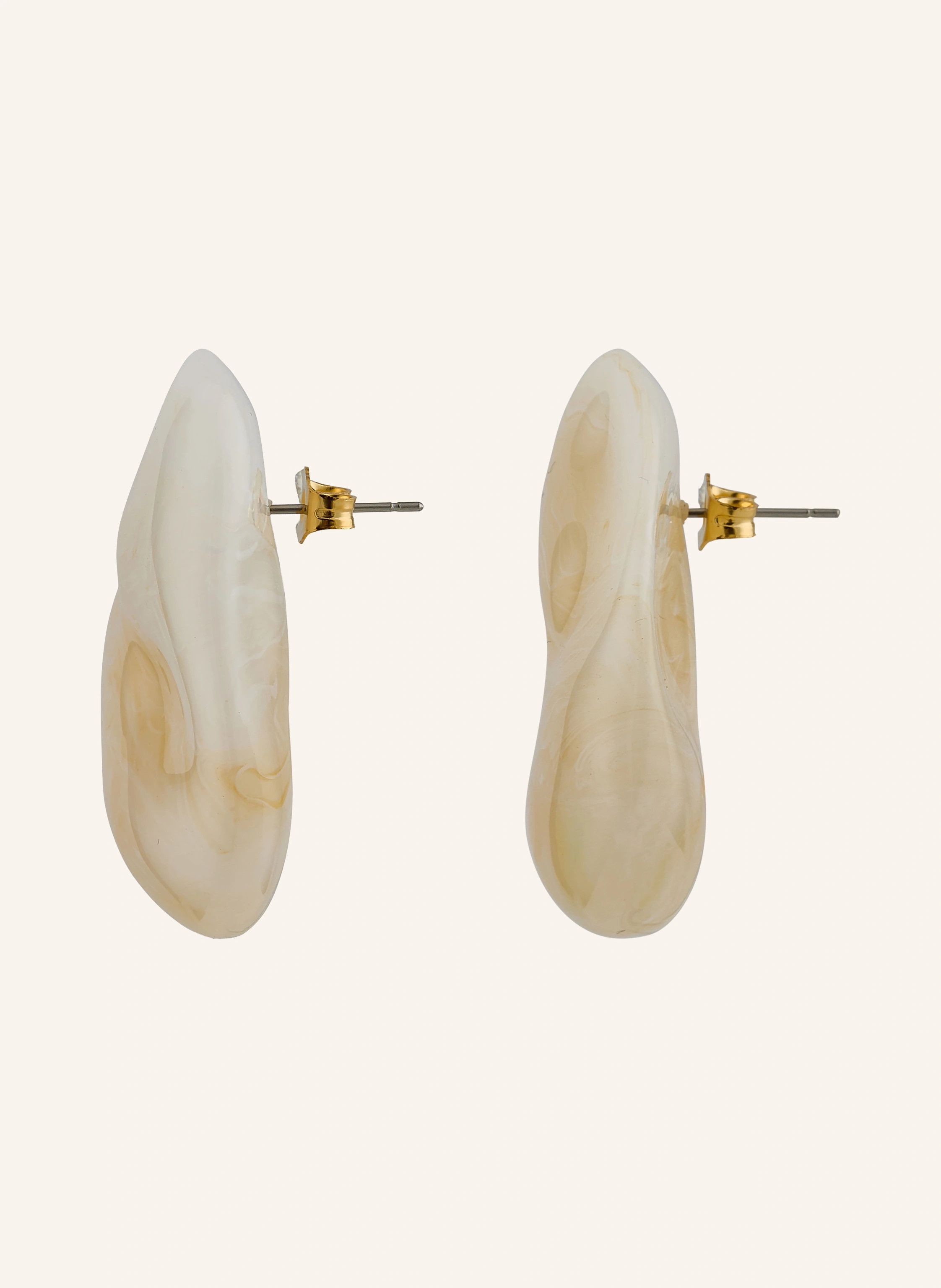 VANESSA BARONI Ohrstecker BIG NUGGET in creme / gold | Breuninger (DACH)