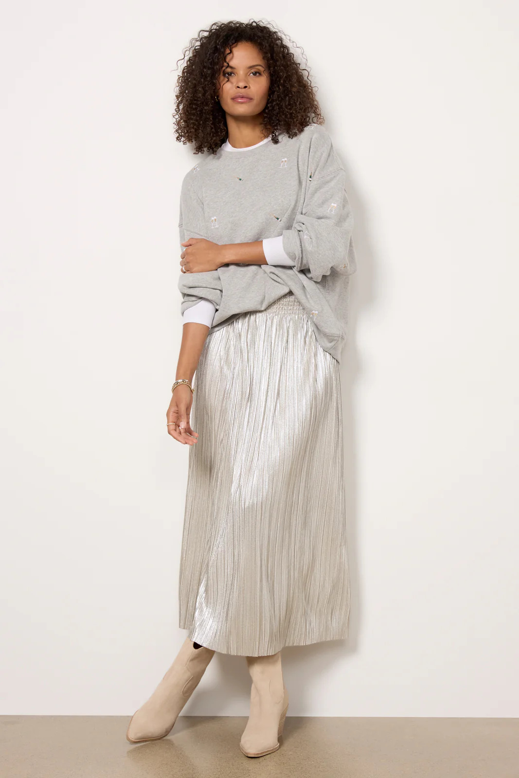 Cait Pleated Skirt | Evereve
