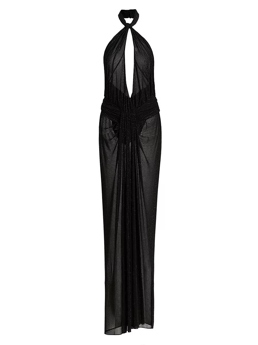 Women's Katia Rhinestone-Embellished Maxi Dress - Black - Size Small | Saks Fifth Avenue