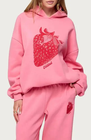 EDIKTED Strawberry Babe Hoodie | Nordstrom | Nordstrom