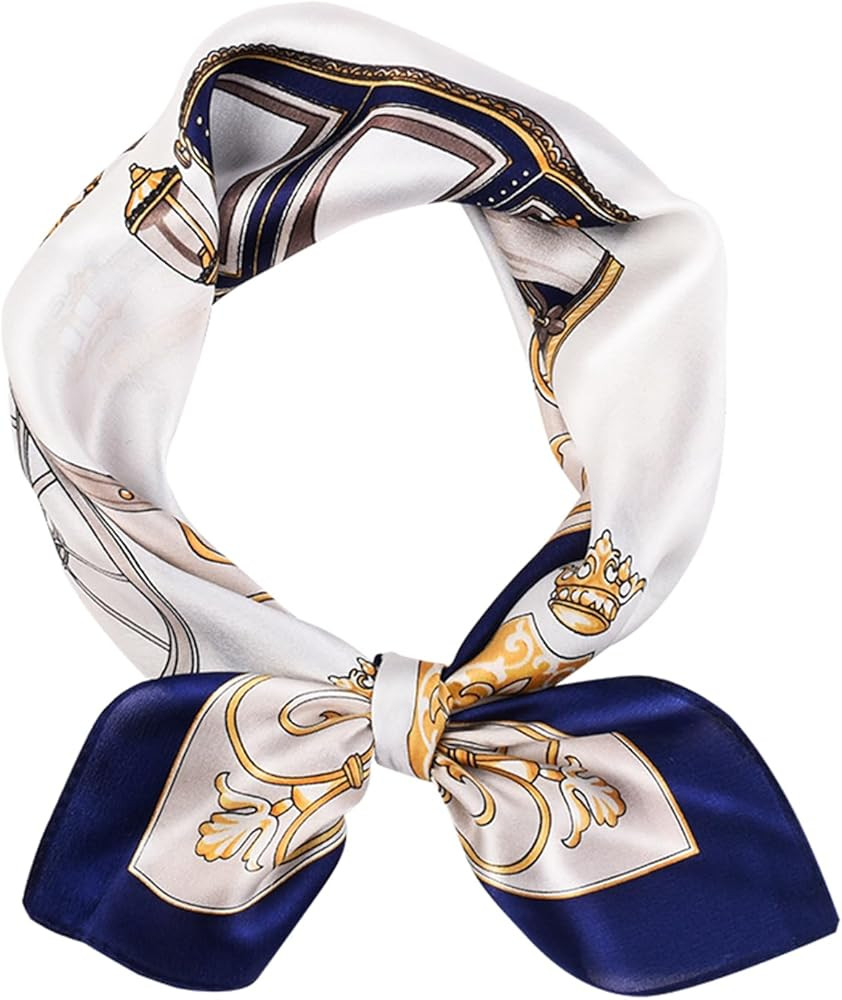 cxzymcln100% Mulberry Silk Neck Scarf 21"x21" Small Square Scarfs for Women Gift Packed | Amazon (US)