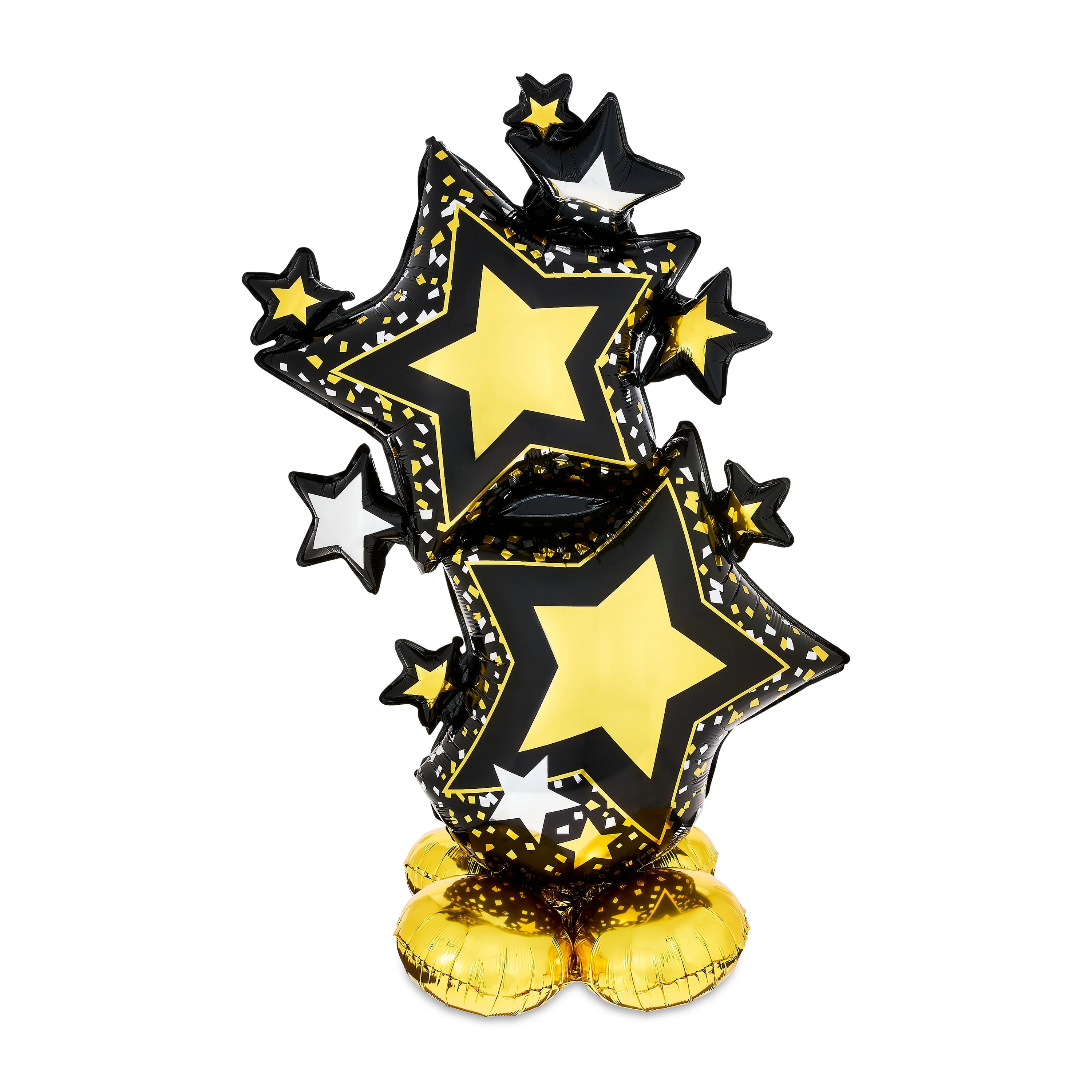 29" Black/Gold Air-Filled Stars Balloon, by Way To Celebrate | Walmart (US)