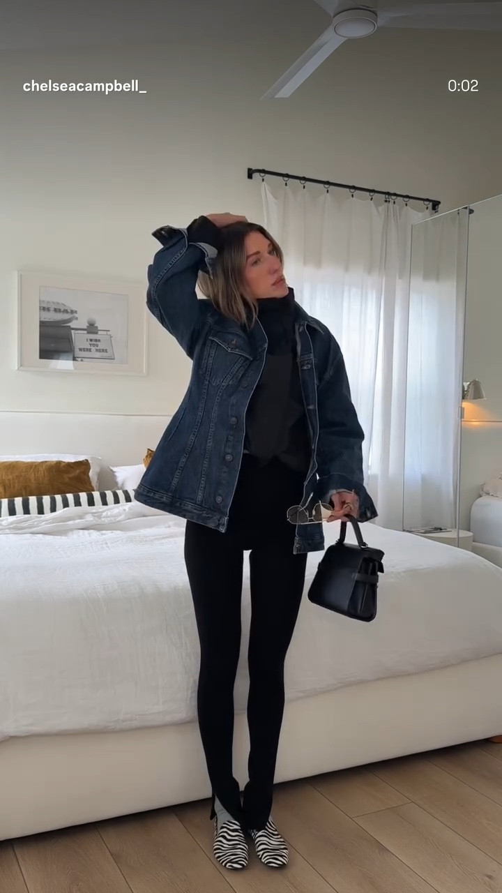 Denim Jacket - S
Black jacket - S
Leggings - XS

#LTKmomlife #LTKootd #LTKgrwm