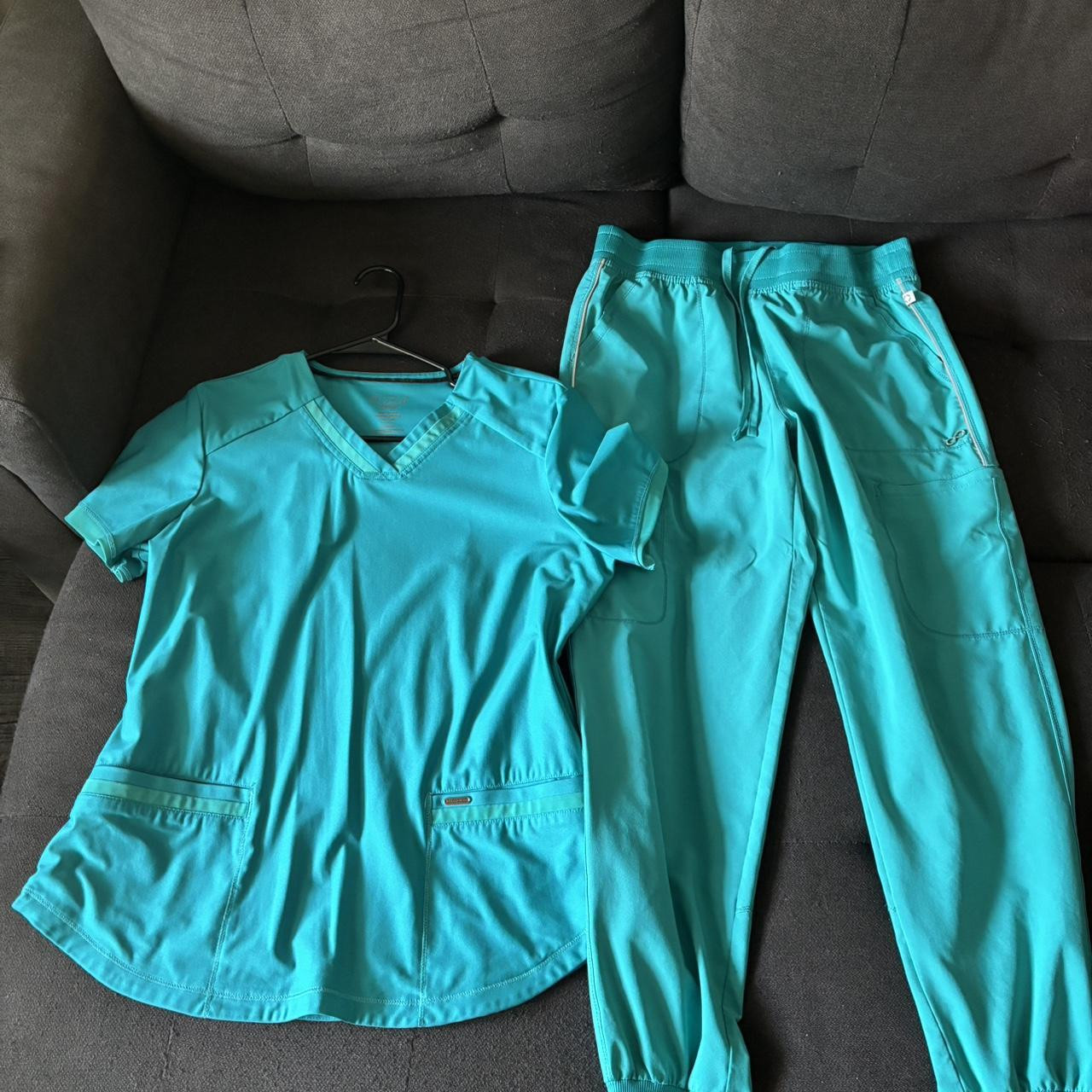 Cherokee Women's Top - Blue/Green - M | Depop US