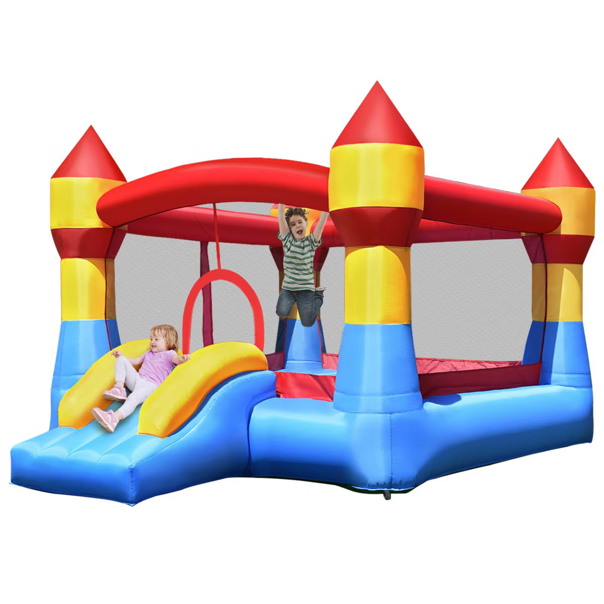 Costway Kid Inflatable Bounce House Castle Moonwalk Playhouse Jumper Slide | Target