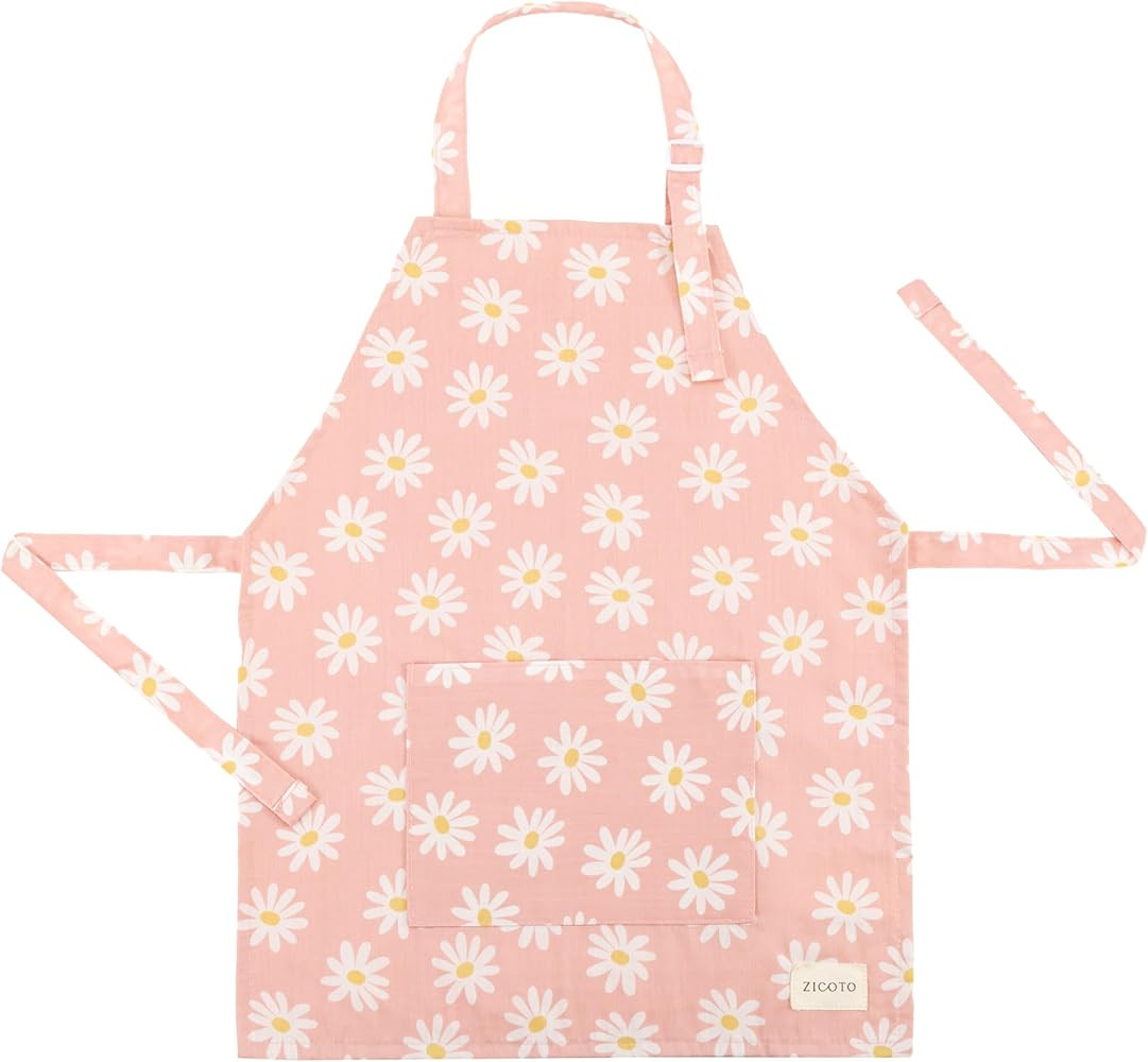 ZICOTO Kids Apron for Girls & Boys - Toddler Apron with Pocket for Cooking, Baking & Crafts - Chr... | Amazon (US)