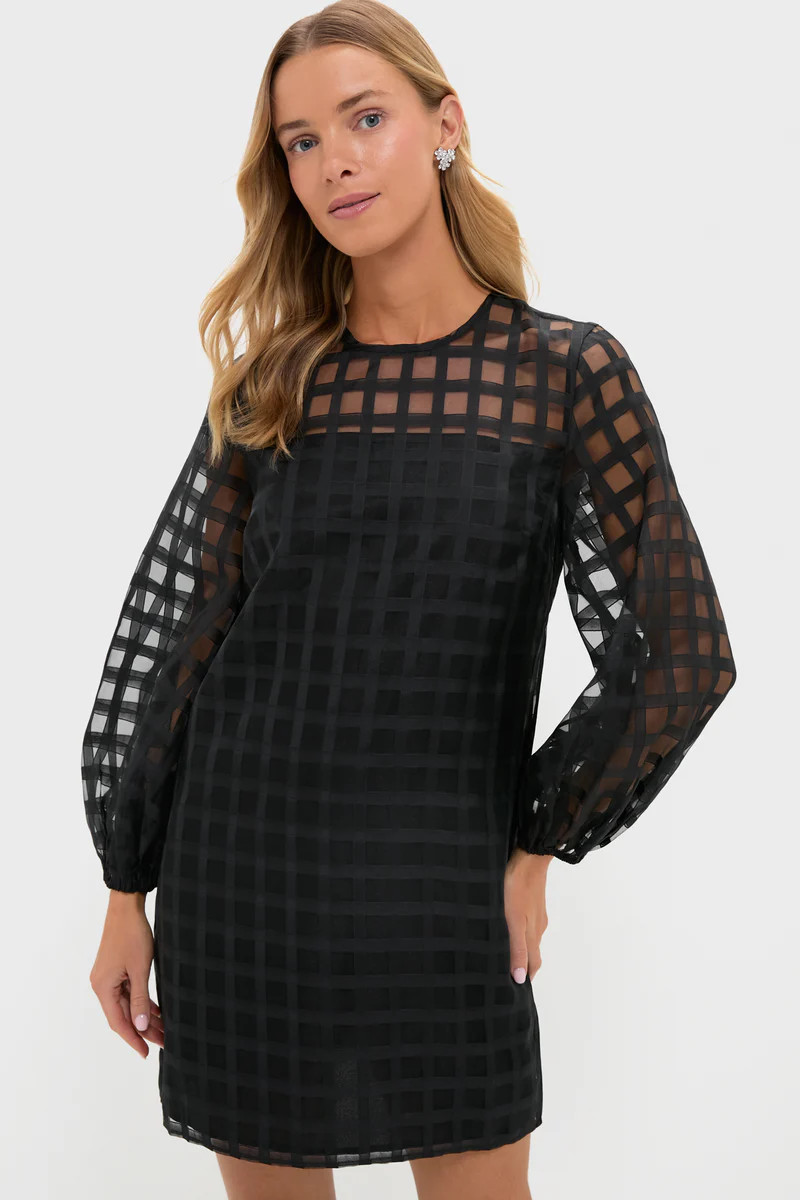 Organza Windowpane Janie Mini Dress | Tuckernuck (US)