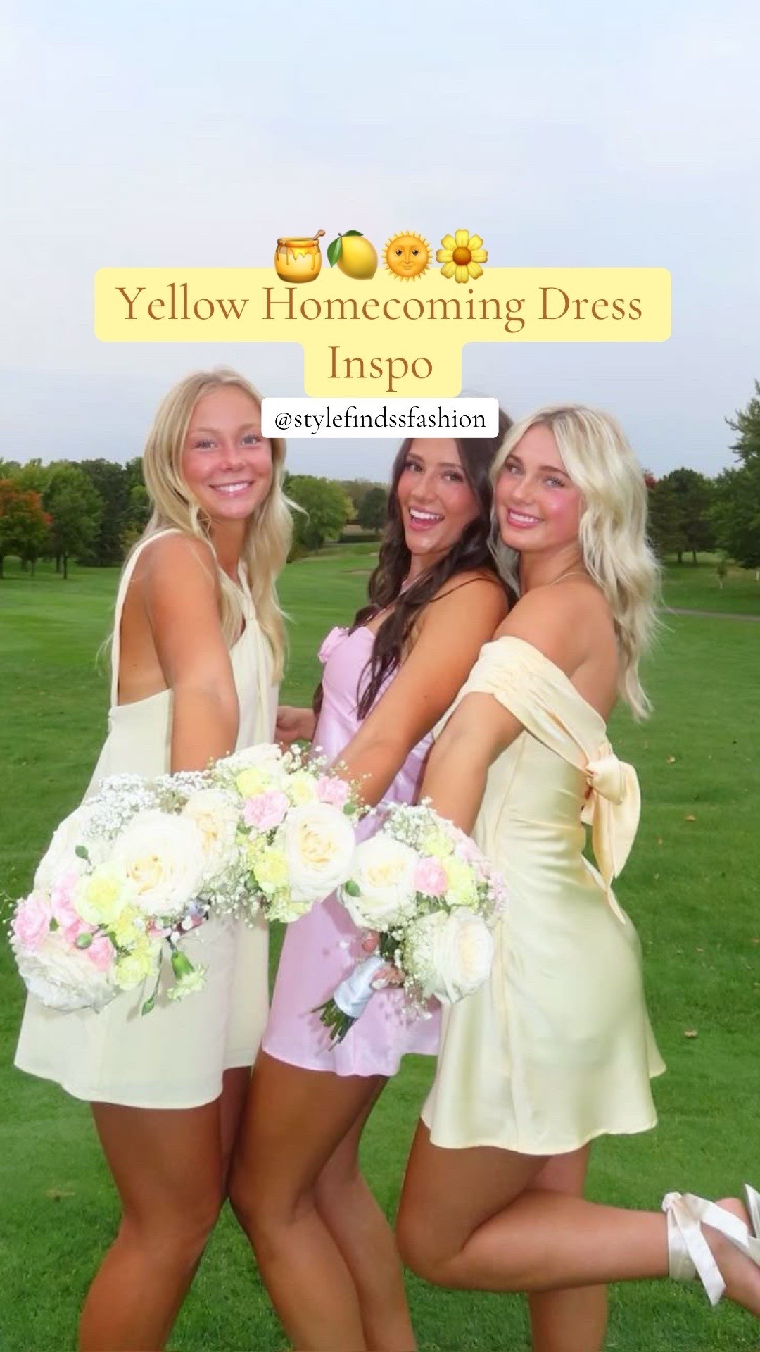 Yellow Homecoming Dress Inspo💐
If any dress isn’t included comment on my tiktok and i’ll let you know where it is from 