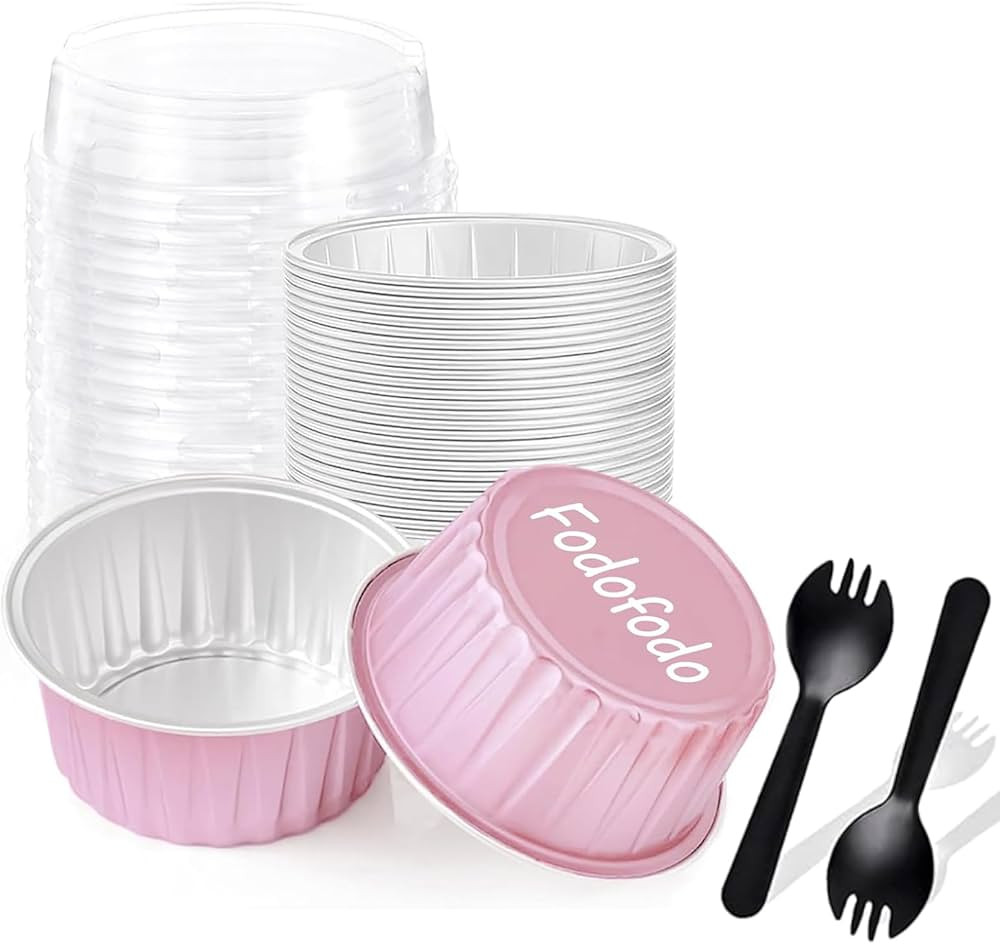 25PCS Round Mini Loaf Pans with Lids,Mini Cake Pans with Lids,Disposable Ramekins Baking Cups Muf... | Amazon (US)