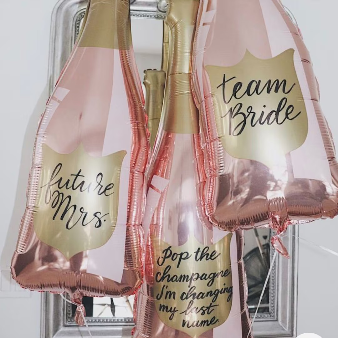 Bride Foil Bottle Balloon, Bride Balloons, Hen Party Foil Balloons, Hen Party Balloons, Champagne... | Etsy (US)