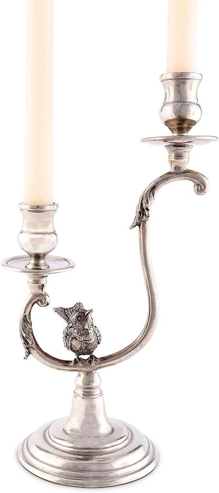 Vagabond House Two Taper Pewter Song Bird Candelabra 12 inch Tall | Amazon (US)