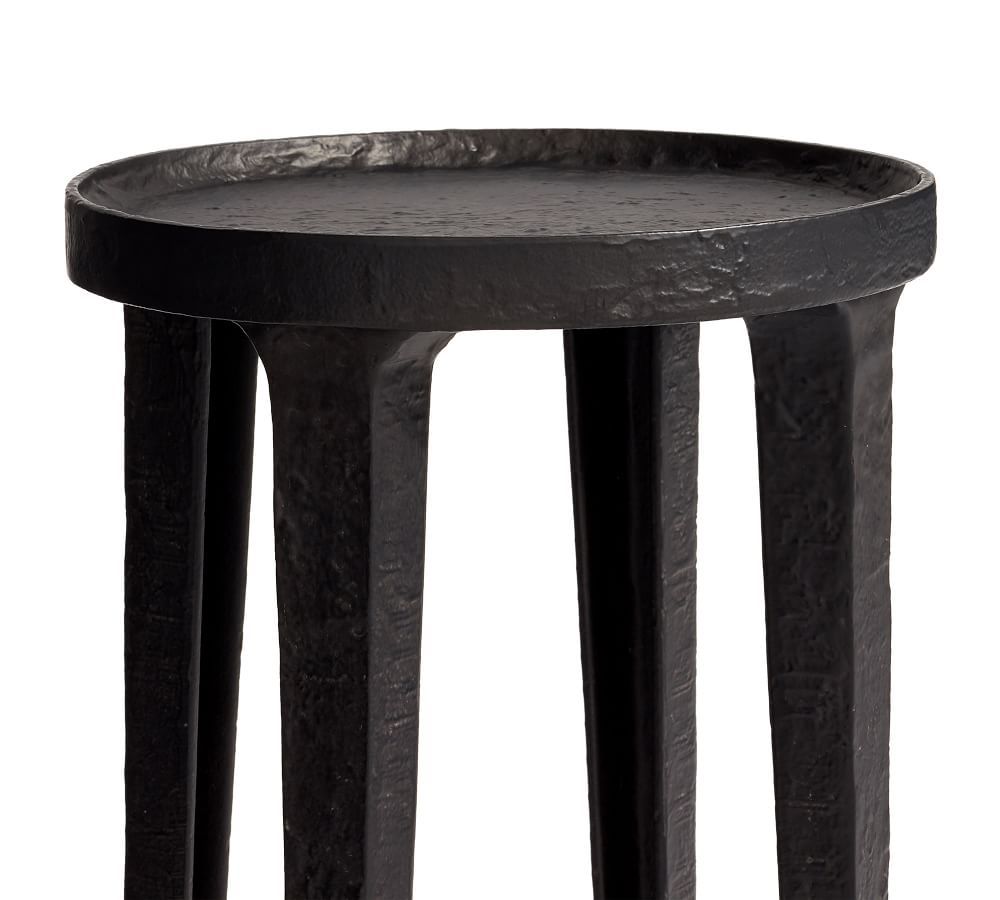 Jamie 12&quot; Round Metal Accent Table | Pottery Barn (US)