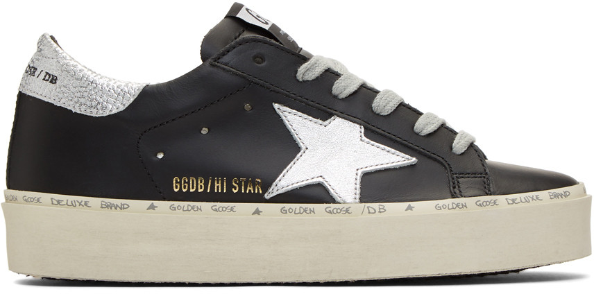Black & Silver Hi Star Sneakers | SSENSE