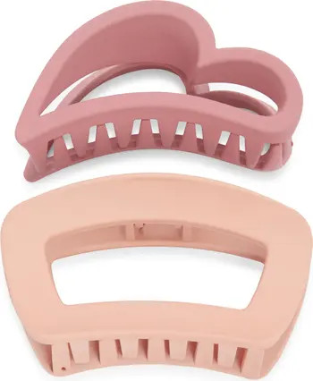 Tasha 2-Pack Heart & Rectangle Jaw Hair Clips | Nordstrom | Nordstrom