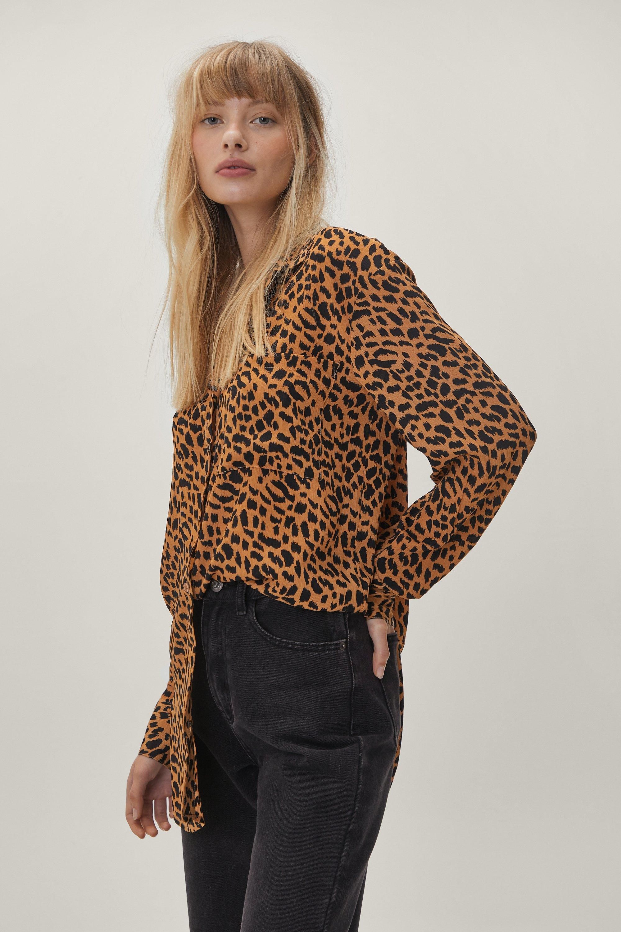 Leopard Print Oversized Shirt | Nasty Gal (US)