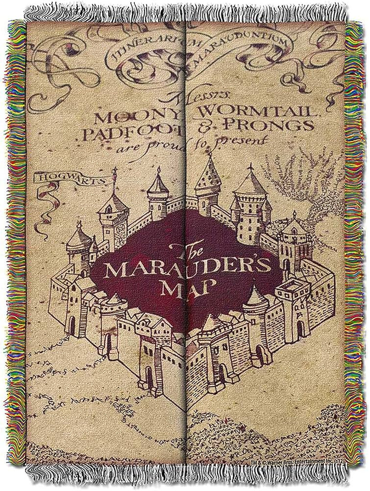 Northwest Woven Tapestry Throw Blanket, 48" x 60", Marauders Map | Amazon (US)
