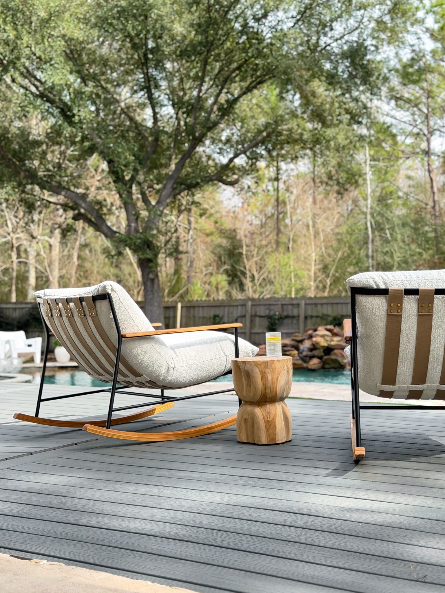 The best thing in my backyard? These Outdoor Vail Rockers from @denver_modern 🤍 Truly the upgrade that changed everything. I chose the Dove FIQA Boucle fabric (so good in person!) and it even comes with the All-Weather Cover included. The cushions are removable and washable, which makes them as practical as they are beautiful.✨ 

#denvermodern #mydenvermodern


#LTKHome