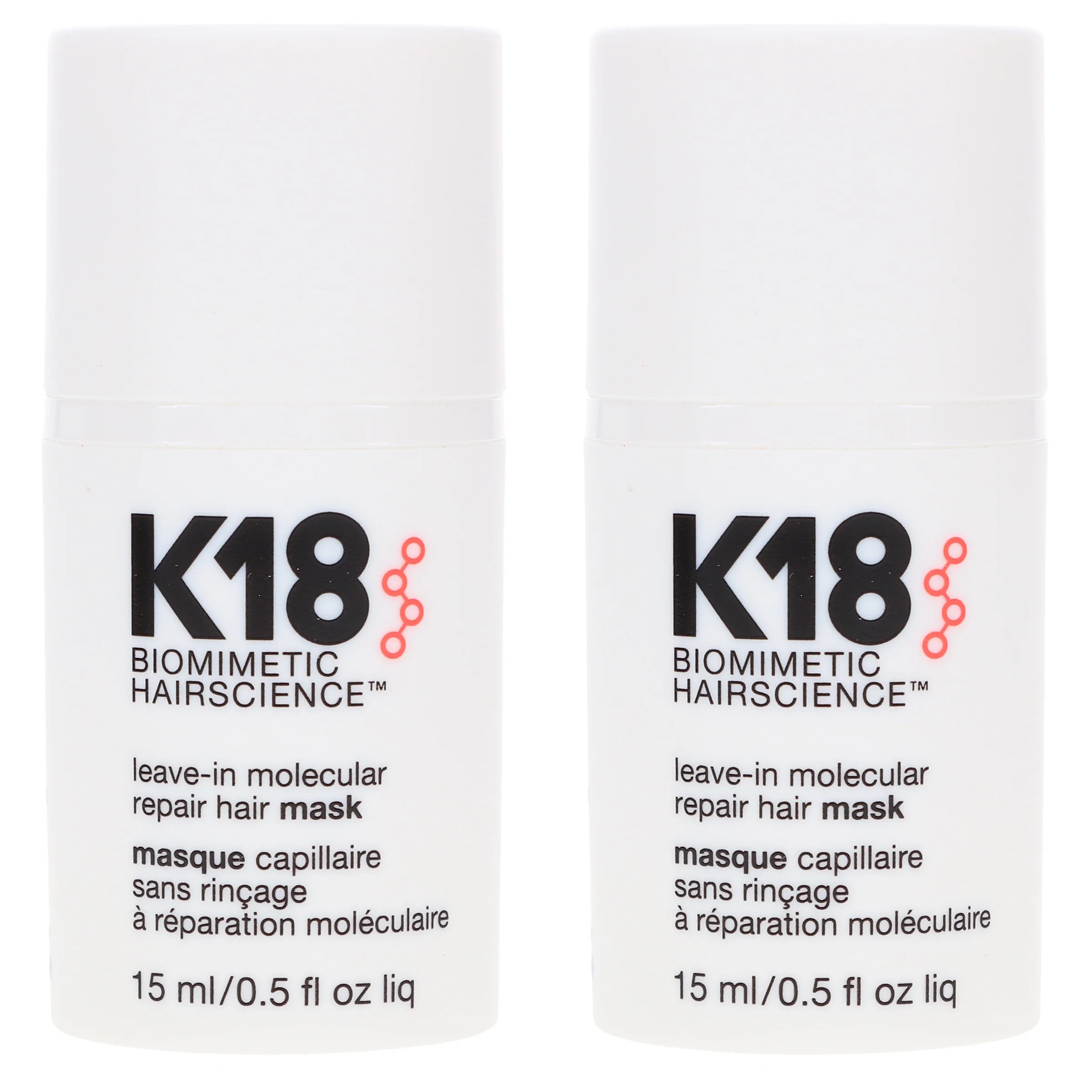 K18 Leave-In Molecular Repair Hair Mask 0.5 oz 2 Pack | Walmart (US)