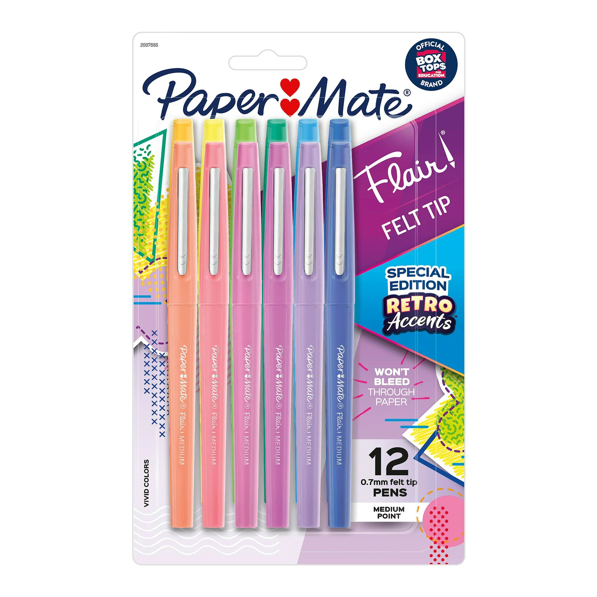 Paper Mate Flair Felt Tip Pens, Medium Tip, Specialty Colors, 12 Count | Walmart (US)