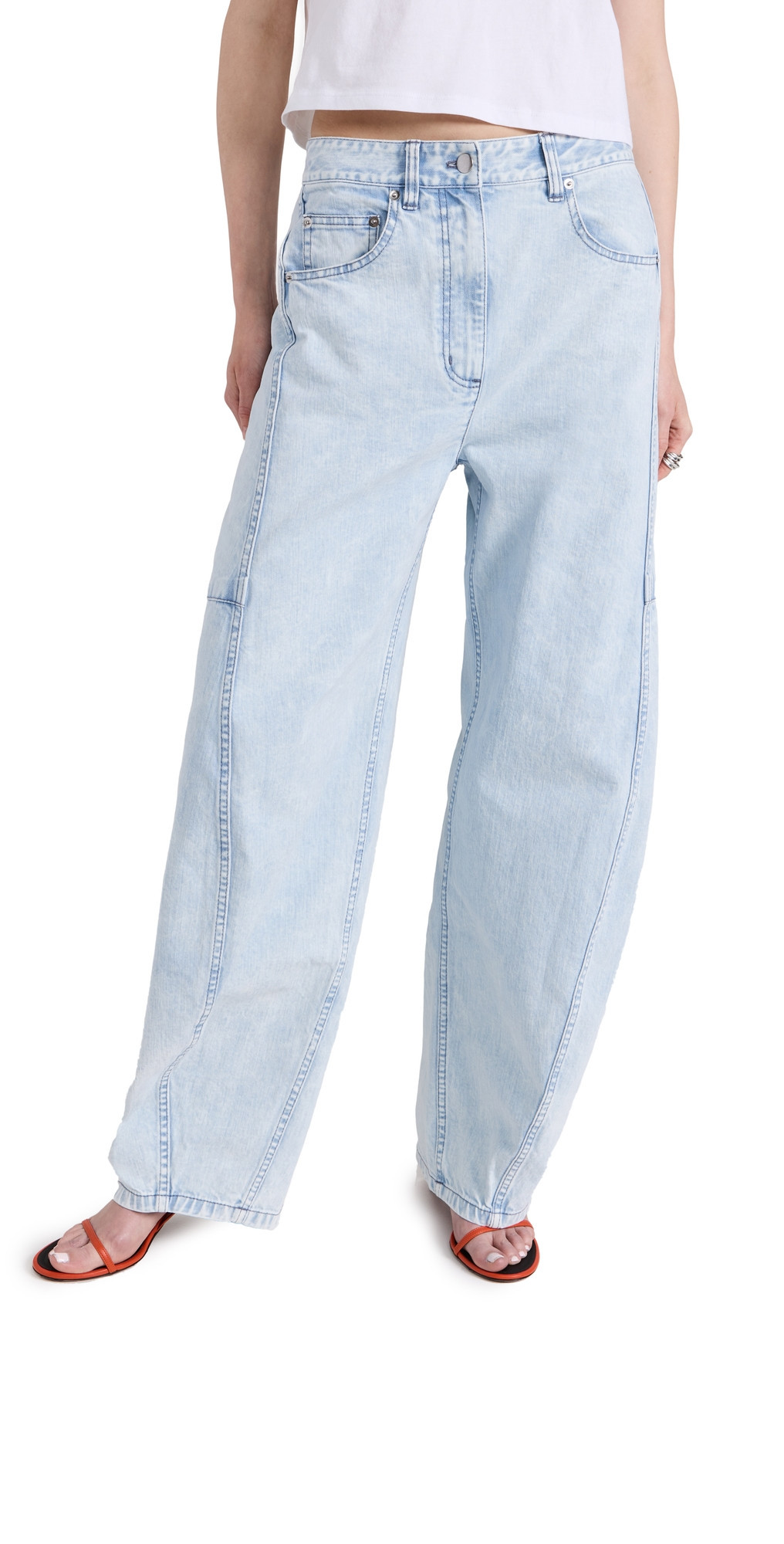 Tibi Bleached Denim Sid Jeans Bleached Denim 25 | Shopbop