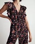 Deep-V Ruffled Jumpsuit in Pampas Blooms | Madewell