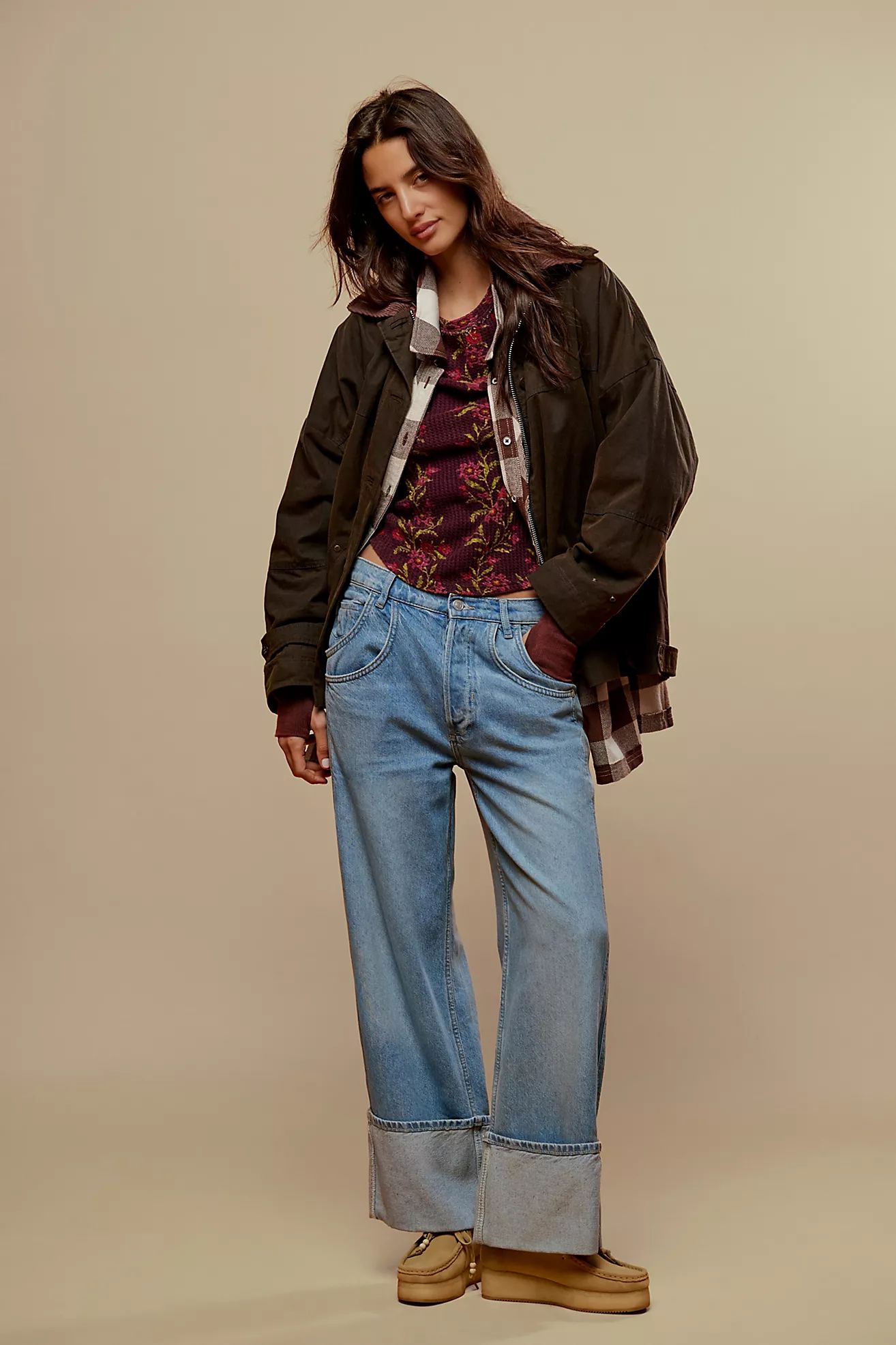 We The Free Final Countdown Cuffed Low-Rise Jeans | Free People (UK)