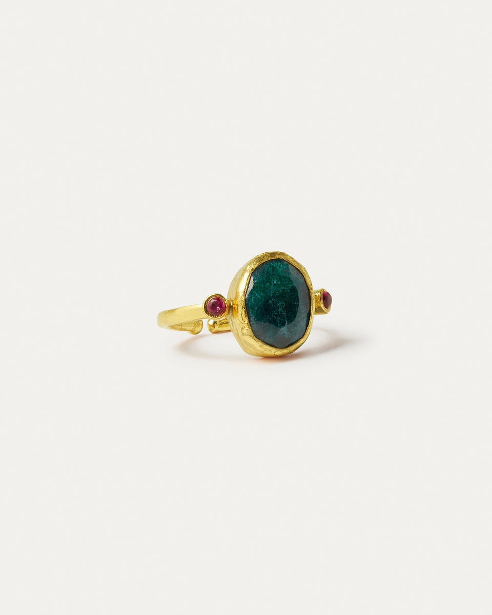 Lucia Emerald Cocktail Ring | Ottoman Hands