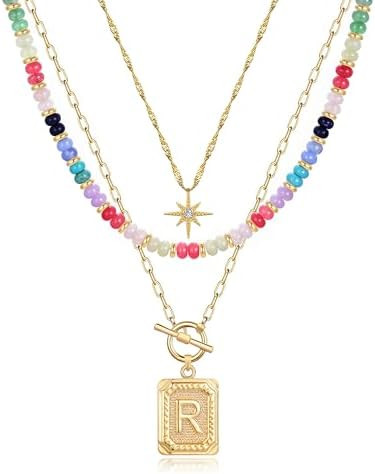 MJartoria Layered Initial Necklaces for Women | Amazon (US)