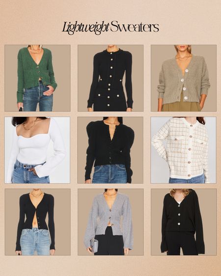 Lightweight sweaters we love for spring!