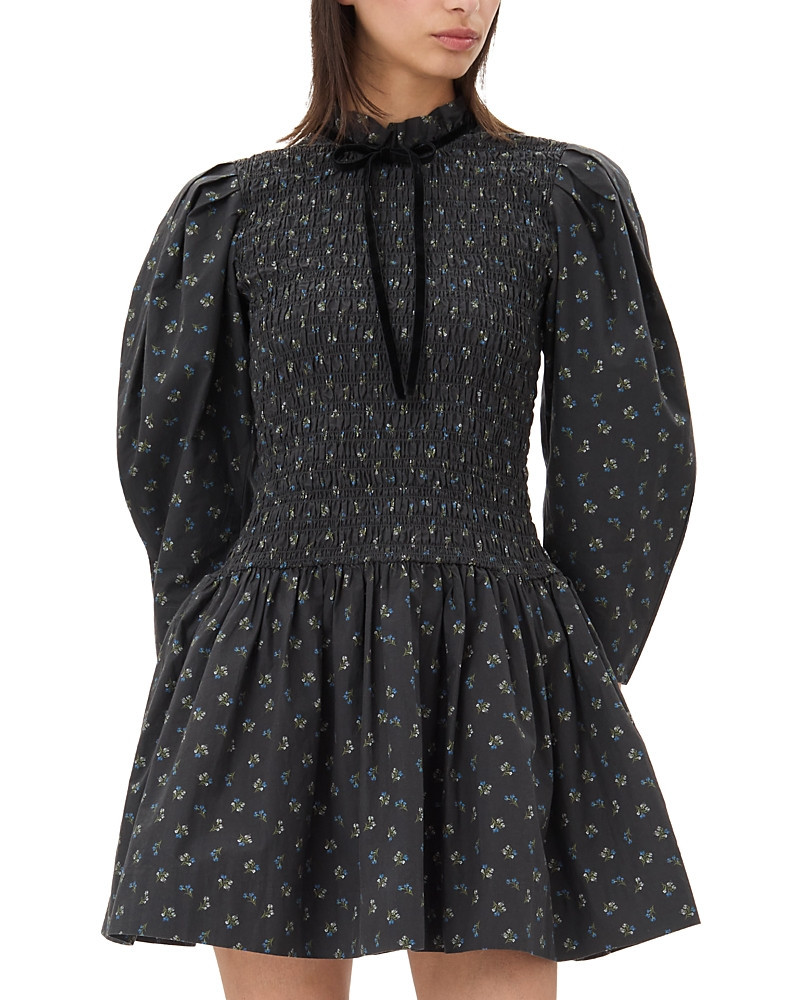 Ganni Printed Smocked Mini Dress | Bloomingdale's (US)