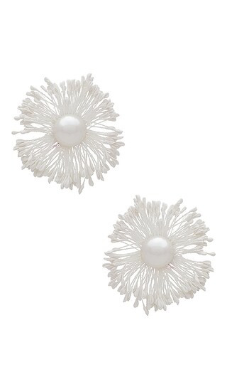 Pearl Detail Earring in White | Revolve Clothing (Global)