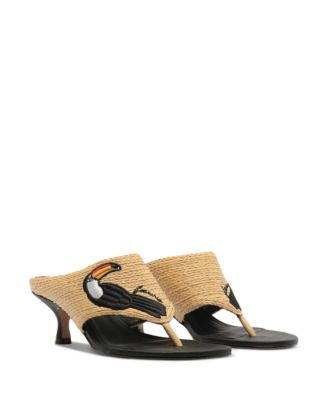 Women's Raffia Icons Kitten Heel Sandals | Bloomingdale's (US)