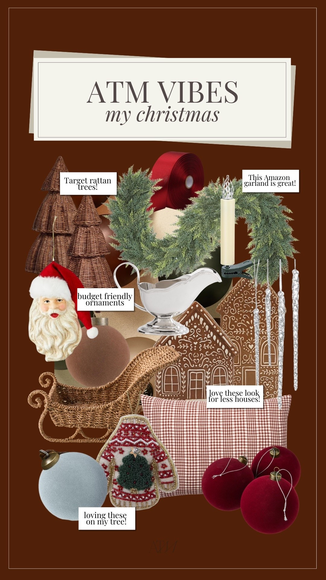 ATM Vibes - My Christmas!

christmas finds, christmas decor, christmas favorites, christmas home, holiday decor, budget friendly home decor 

#LTKSeasonal #LTKHoliday #LTKHome