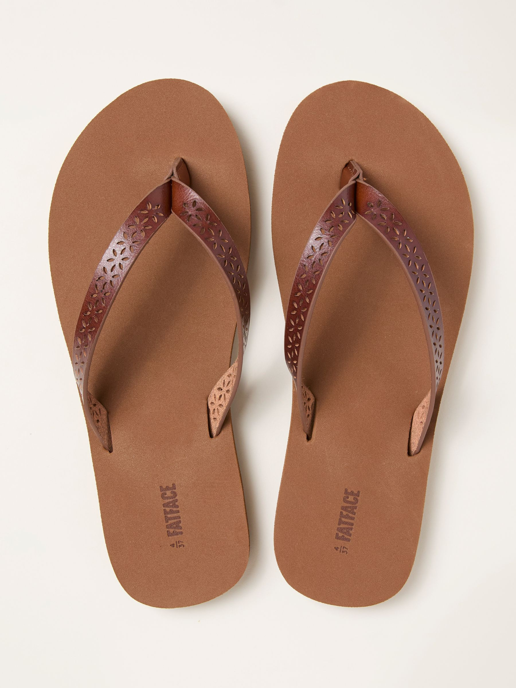 Emmy Tan Brown Flip Flop | Fat Face