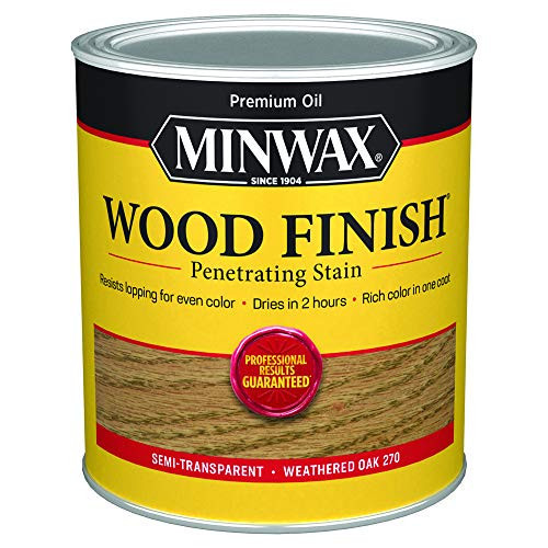 qt Minwax 70047 Weathered Oak Wood Finish Penetrating Oil-Based Wood Stain | Amazon (US)