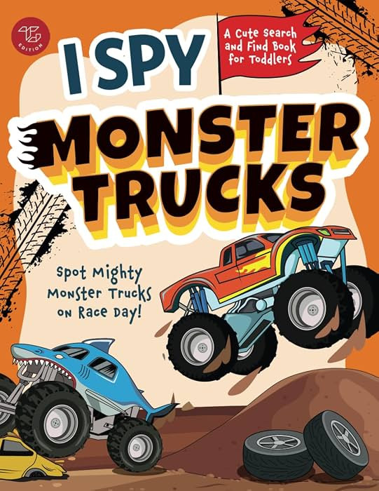 I Spy Monster Trucks: Spot Mighty Monster Trucks on Race Day! A Cute Search and Find Book for Tod... | Amazon (US)