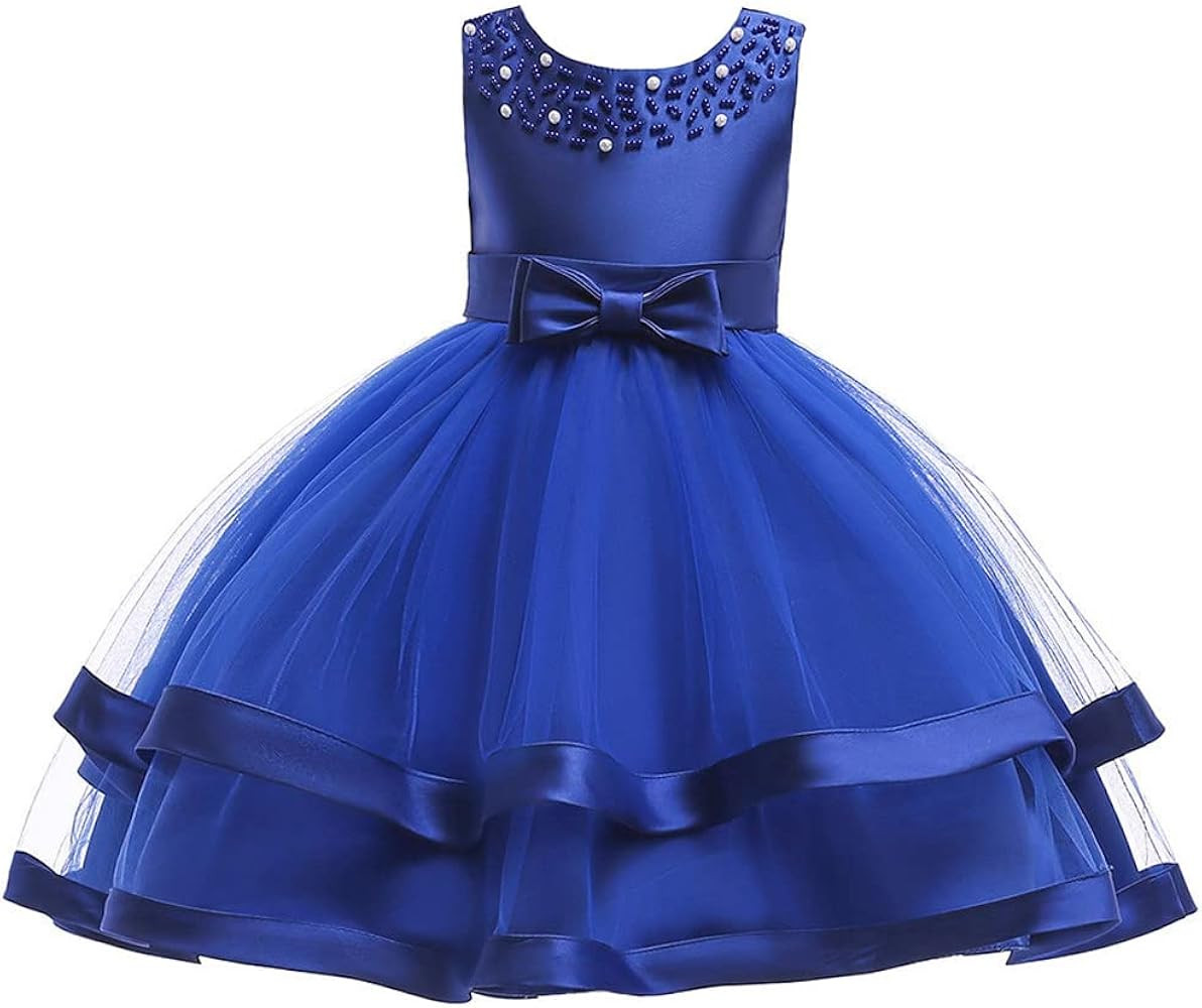 NSSMWTTC 3M-9T Baby Pageant Dress Toddler Girls Tutu Gown Flower Wedding Dresses | Amazon (US)
