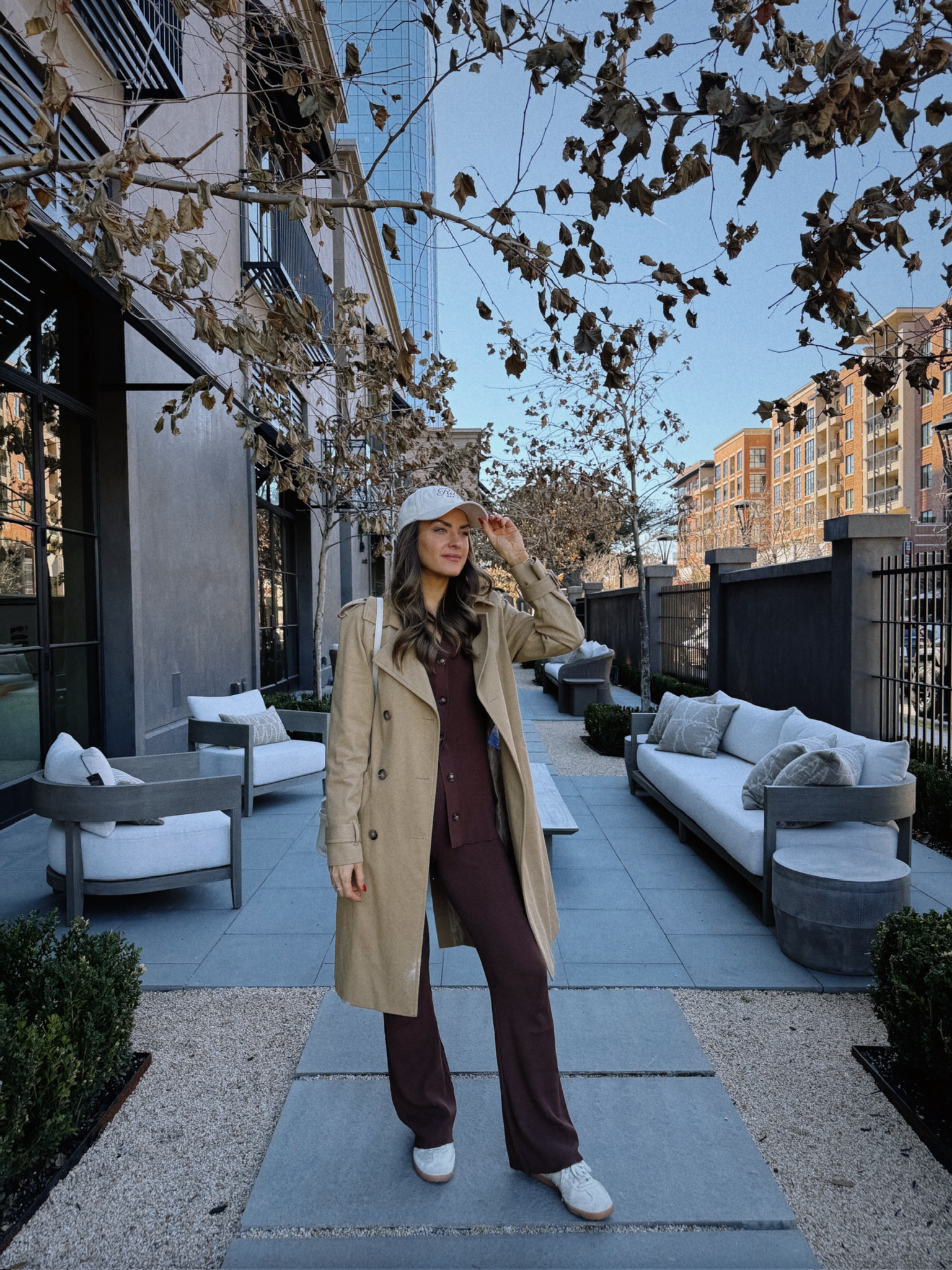 Elevate this loungewear matching set with me! I'm wearing a size S in everything & my sneakers run TTS.