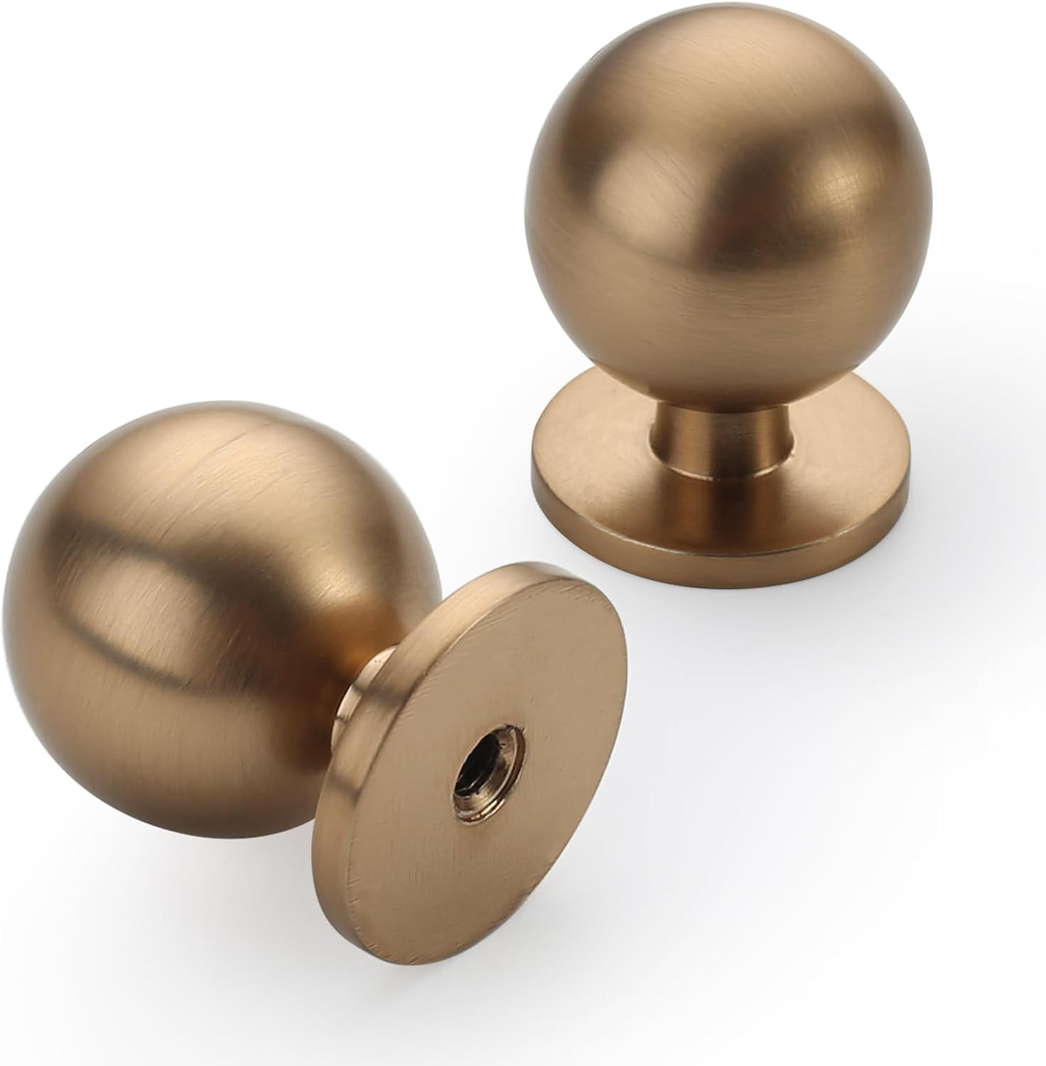 9BUILD 10 Pack 1.2 Inch Champagne Bronze Cabinet Knobs Kitchen Cabinet Knobs Champagne Drawer Knobs Round Dresser Knobs Kitchen Knobs for Cabinets Knobs for Cabinets and Drawers | Amazon (US)