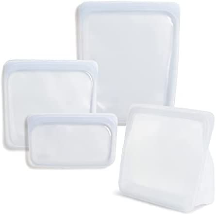 Stasher Platinum Silicone Food Grade Reusable Storage Bag, Clear (Bundle 4-Pack Large) | Reduce ... | Amazon (US)