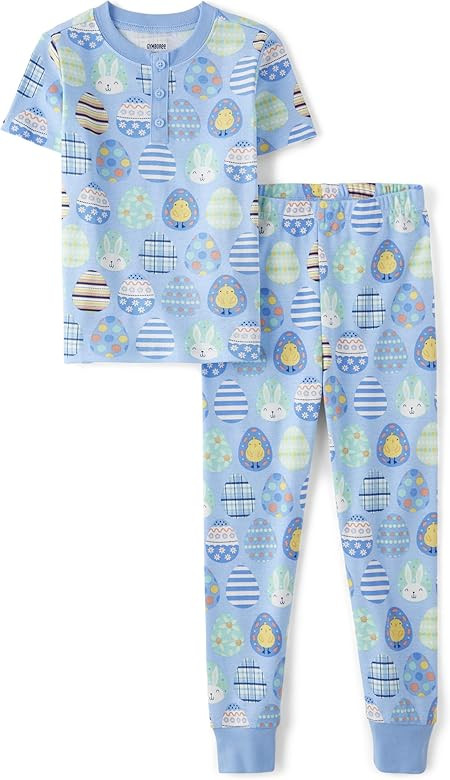 Gymboree Unisex Kid's and Toddler Easter Gymmie Short Sleeve Top and Pant Cotton 2-Piece Pajama S... | Amazon (US)