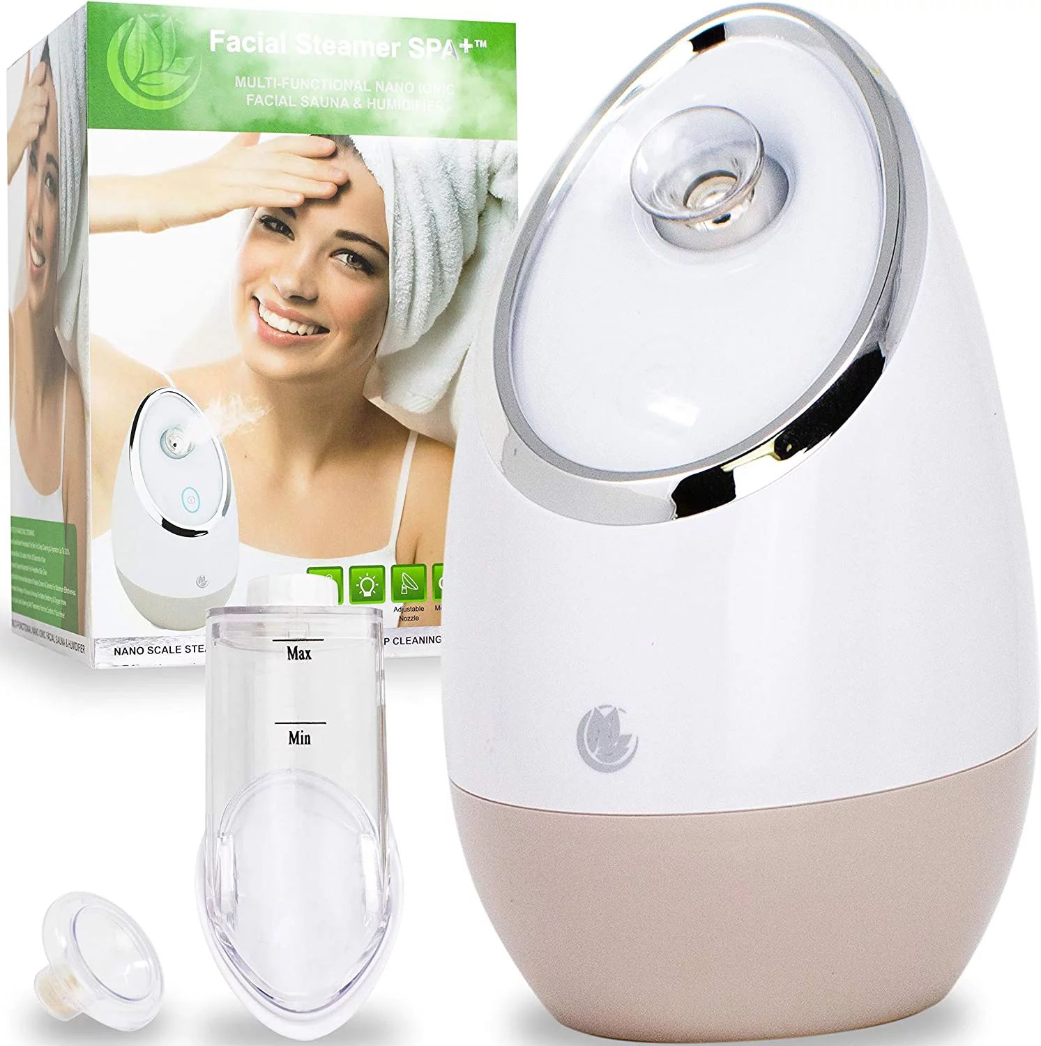 Microderm GLO Facial Steamer SPA+, Professional Nano Ionic Warm Mist, Home Face Sauna, Portable H... | Walmart (US)