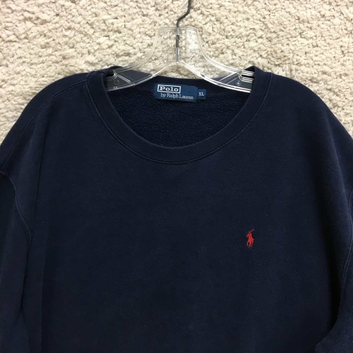 VINTAGE Polo Ralph Lauren Sweater Extra Large Adult Navy Blue Pony Logo Mens XL  | eBay | eBay US