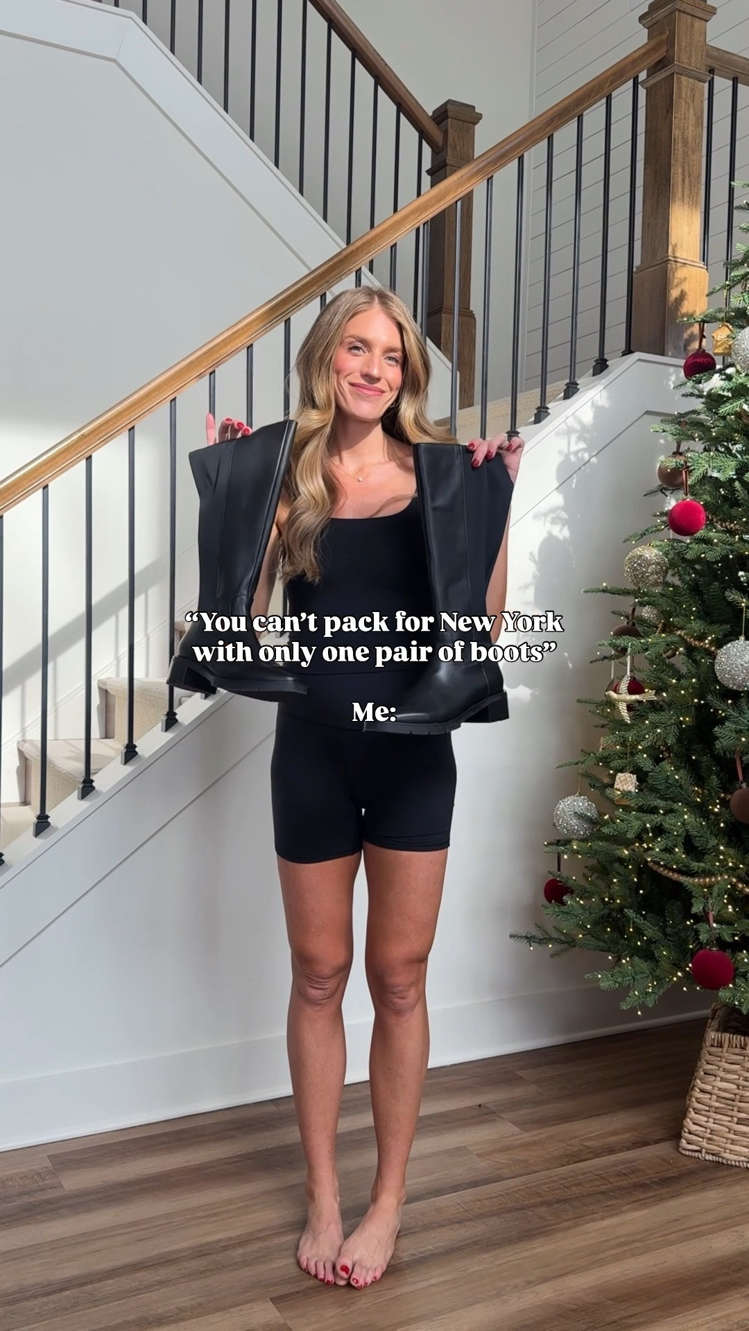 Ways to wear waterproof riding boots during the holidays. 
They also come in a brown suede version that is waterproof too.  Super comfy and practical. Run tts. I’m a true 10.5 and that size doesn’t really exist so I got an 11
Sizing for everything: 
All tops run TTS.  Wearing my usual medium
The “tights” im wearing are actually FLEECE LINED LEGGINGS that come in TALLS!! Wearing L/XL for bump Very stretchy and long enough!
Size medium tall in coat to layer thick sweaters under 
Size small in fur coat.
Sized down to 4 in skirt (would be a 2 without a bump)
Small tall in red plaid dress. 
Skinny jeans run tts and SUPER stretchy.  Longs available
Tried to link as many similar lower cost options to as many pieces as I could find (under the similar section)

Leather boots, winter boots, black leather boots, holiday outfits, tall girl friendly, bump friendly, New York Outfits, Nordstrom 

#LTKHoliday #LTKSeasonal #LTKTall

#LTKHoliday #LTKSeasonal #LTKTall