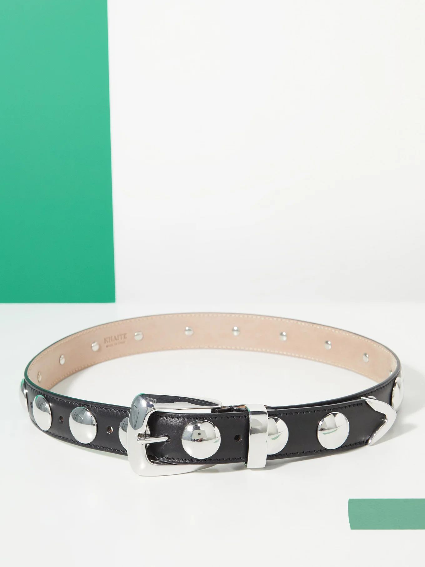 Benny studded leather belt | Khaite | Matches (UK)