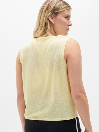 Getaway Linen Blend Muscle Tank | Athleta | Athleta