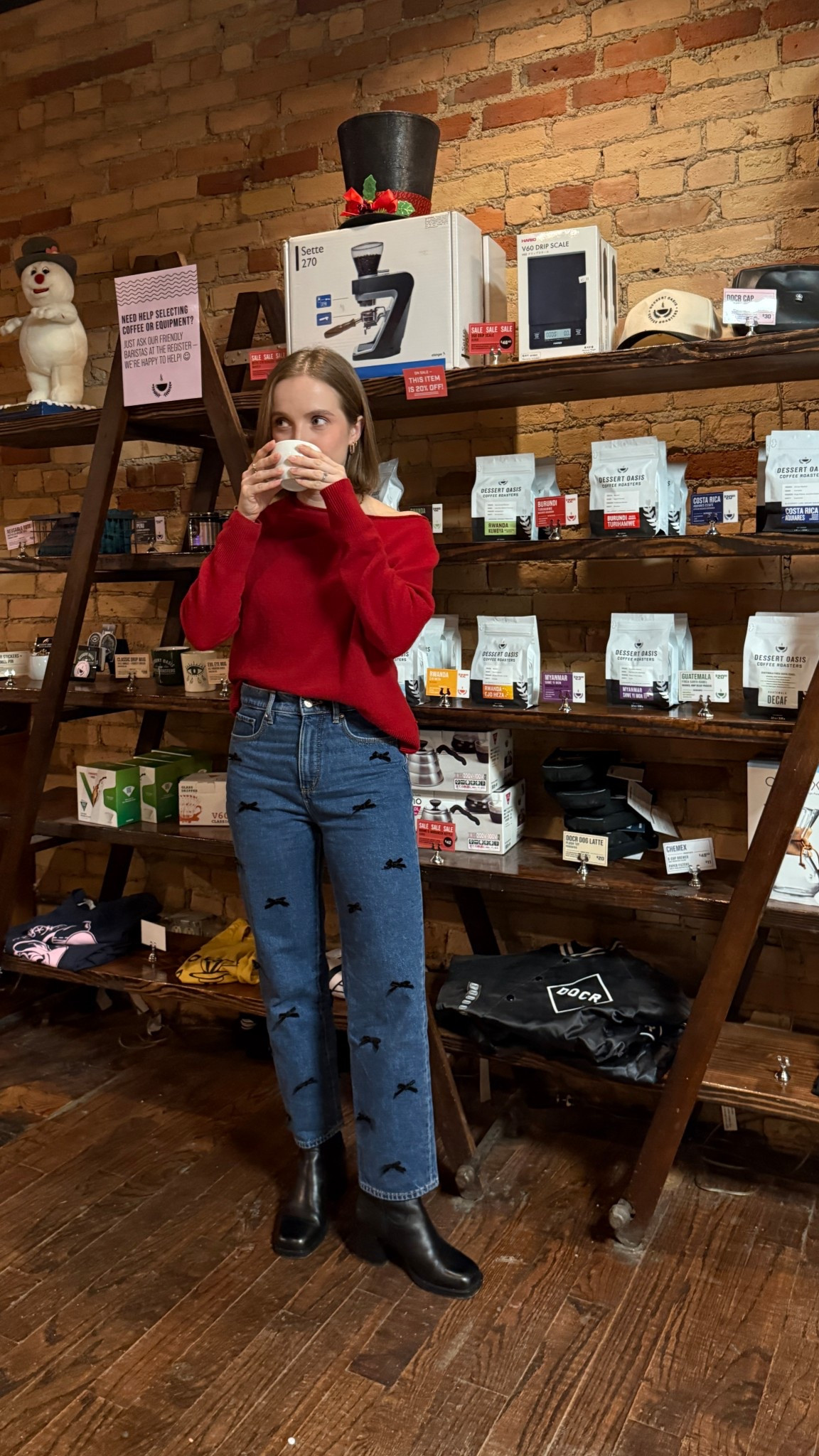 Coffee run ootd
Cashmere boat neck sweater. Size up 1 for relaxed fit
25 petite jeans

#LTKPetite #LTKSaleAlert