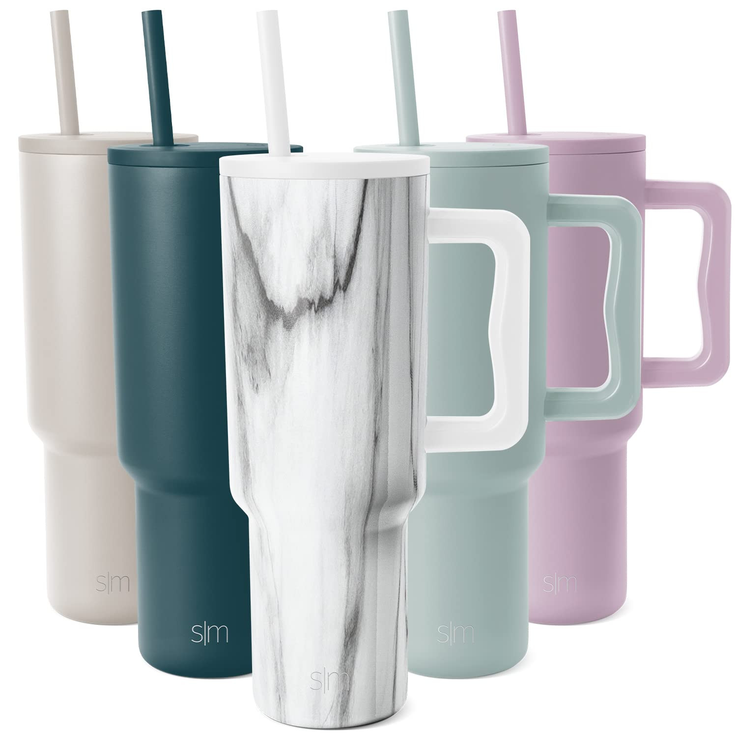 Simple Modern 40 oz Tumbler with Handle and Straw Lid | Insulated Reusable Leakproof Stainless St... | Amazon (US)