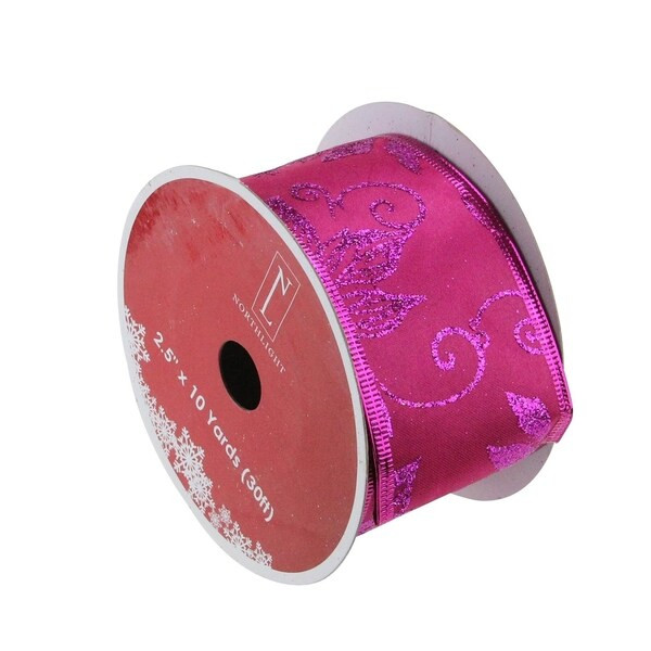 Purple & Pink Solid Wired Christmas Craft Ribbon | Bed Bath & Beyond